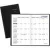 AAGSK5300 - Monthly Planner, Black, Pocket, 3 1/2" x 6", Pocket, Julian Dates, Monthly, 14 Month, December 2026 to January 2028, 1 Month Double Page Layout, 3 1/2" x 6" Sheet Size, White Sheet, Stapled, Leather