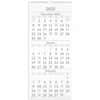 AAGSW11528 - 3-Month Wall Calendar, Large, Monthly, 15 Month, December 2025 to February 2027, 3 Month Single Page Layout, 12" x 27" Sheet Size, White Sheet, Wire Bound, Blue, White, Paper