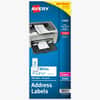 AVE2160 - Mini-Sheets(R) Address Labels, 1" x 2-5/8" , 200 Labels (2160), x 1" Width x 2 5/8" Length, Full Sheet, Permanent Adhesive, Rectangle, Laser, Inkjet, Matte, White, Paper