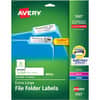 AVE5027 - Extra-Large File Folder Labels, 15/16" Width x 3 7/16" Length, Permanent Adhesive, Rectangle, Inkjet, Laser, Matte, White, Paper, Permanent Adhesive, Jam Resistant, Reusable, 18 / Sheet