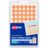 AVE05062 - Color-Coding Labels, 1/2" Diameter, Removable Adhesive, Round, Orange, Paper, Self-adhesive, 60 / Sheet, 840 / Pack