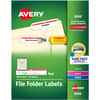 AVE5066 - Red Filing Labels, Permanent Adhesive, Laser, Inkjet, Red, 30 / Sheet, 1500 / Box