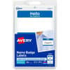 AVE5141 - Border Print/Write Hello Name Badges, Hello My Name Is, 2 21/64" Width x 3 3/8" Length, Removable Adhesive, Rectangle, Inkjet, Laser, Matte, White, Blue, Paper