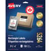 AVE5264 - White Rectangle Labels with Sure Feed Technology, 3 21/64" Height x 4" Width, Permanent Adhesive, Rectangle, Laser, Inkjet, Matte White, Paper, 6 / Sheet, 150 / Pack