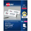 AVE5305 - Medium Tent Cards, 2 1/2" x 8 1/2", Matte, Embossed, Heavyweight, Pre-scored, Printable, Durable, Matte White, 100 / Box