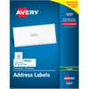 AVE5351 - Copier Address Labels, 1" Width x 2 13/16" Length, Permanent Adhesive, Rectangle, Matte, White, Paper, Permanent Adhesive, Stick & Stay, Customizable, 33 / Sheet, 100 Total Sheets, 3300 Total Label(s)