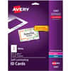 AVE5361 - Self-laminating ID Cards, 2" Width x 3.3" Height, Self Sticking, Laminated, Perforated, Printable, Durable, Perforated, Self-adhesive, Card, Tile, Card Stock, White, 30 / Box