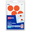AVE05497 - 1-1/4" Color-Coding Labels, 1 1/4" Diameter, Removable Adhesive, Round, Laser, Red, 12 / Sheet, 1 Pack