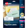 AVE5735 - Send & Reply Piggyback Labels, 1" Width x 3" Length, Permanent Adhesive, Rectangle, Inkjet, Laser, Matte, White, Paper, Permanent Adhesive, Jam Resistant, Peel-off, Customizable, Peel & Stick