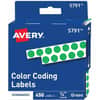AVE05791 - 1/4" Color-Coding Labels, 1/4" Diameter, Permanent Adhesive, Round, Green, 450 / Pack