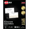 AVE5911 - Business Cards, 2" x 3 1/2", Matte, FSC, Perforated, Uncoated, Printable, Matte White, 2500 / Box