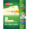 AVE5966 - TrueBlock File Folder Labels, 2/3" Width x 3 7/16" Length, Permanent Adhesive, Rectangle, Inkjet, Laser, Matte, Yellow, Paper, 30 / Sheet, 50 Total Sheets, 1500 Total Label(s), 1500 / Box