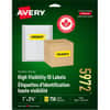AVE5972 - High Visibility Neon ID Labels, Permanent Adhesive, Laser, Neon Yellow, Paper, 30 / Sheet, 750 / Pack