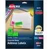 AVE5979 - High Visibility Neon ID Labels, Permanent Adhesive, Laser, Assorted, 30 / Sheet, 450 / Pack