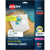 AVE6879 - Print to the Edge Shipping Label 1-1/4"x3-3/4" 300 Labels (6879), 1 1/4" Width x 3 3/4" Length, Permanent Adhesive, Rectangle, Laser, Inkjet, Matte, White, Paper, 12 / Sheet, 25 Total Sheets
