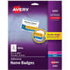 AVE8395 - Adhesive Name Badges, 2 21/64" Width x 3 3/8" Length, Removable Adhesive, Rectangle, Inkjet, Laser, Matte, White, Film, 8 / Sheet, 20 Total Sheets, 160 Total Label(s), 160 / Pack