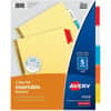 AVE11109 - Big Tab Insertable Dividers - Reinforced Gold Edge, 5 Blank Tab(s), 5 Tab(s)/Set, 8.5" Divider Width x 11" Divider Length, Letter, 3 Hole Punched, Buff Paper Divider, Multicolor Tab(s), 30% Recycled