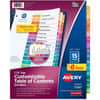 AVE11197 - Ready Index 15 Tab Dividers, Customizable TOC, 6 Sets (11197), 90 x Divider(s), 90 Tab(s), Digit, 1-15, 15 Tab(s)/Set, 8.5" Divider Width x 11" Divider Length, 3 Hole Punched, White Paper Divider
