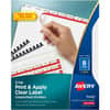 AVE11432 - Print & Apply Label Unpunched Dividers - Index Maker Easy Apply Label Strip, 40 x Divider(s), 8 Blank Tab(s), 8 Tab(s)/Set, 8.5" Divider Width x 11" Divider Length, Letter, White Paper Divider