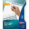 AVE11435 - Print & Apply Clear Label Dividers - Index Maker Easy Apply Label Strip, 15 x Divider(s), 3 Blank Tab(s), 3 Tab(s)/Set, 8.5" Divider Width x 11" Divider Length, Letter, 3 Hole Punched