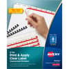 AVE11444 - Print & Apply Label Unpunched Dividers - Index Maker Easy Apply Label Strip, 200 x Divider(s), 8 Blank Tab(s), 8 Tab(s)/Set, 8.5" Divider Width x 11" Divider Length, Letter, White Paper Divider