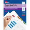 AVE16281 - Printable Repositionable Tabs, 96 Tab(s), 1.25" Tab Width, Permanent, Paper Divider, Assorted Paper Tab(s), 96 / Pack