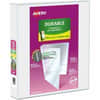 AVE17022 - Durable View Binder, Letter, 8 1/2" x 11" Sheet Size, 375 Sheet Capacity, 1.50" Ring, Fastener: Slant D-Ring, Pocket: 2, Linen Pattern, White