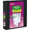 AVE17031 - Durable View Binder, 2" Binder Capacity, Letter, 8 1/2" x 11" Sheet Size, 375 Sheet Capacity, 530 x 2" Ring, Fastener: Slant Ring, Pocket: 2, Internal, DuraHinge design, Polypropylene, Black
