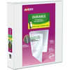 AVE17032 - Durable View Binder, 2" Binder Capacity, Letter, 8 1/2" x 11" Sheet Size, 375 Sheet Capacity, 530 x 2" Ring, Fastener: Slant Ring, Pocket: 2, Internal, DuraHinge design, Polypropylene, White