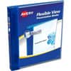 AVE17670 - Flexi-View 3 Ring Binders, 1/2" Binder Capacity, Letter, 8 1/2" x 11" Sheet Size, 100 Sheet Capacity, 3 x 0.50" Ring, Fastener: Round Ring, Pocket: 0, Polypropylene, Blue