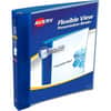 AVE17675 - Flexi-View 3 Ring Binder, 1" Binder Capacity, Letter, 8 1/2" x 11" Sheet Size, 175 Sheet Capacity, 1 2/5" Spine Width, 3 Ring, Fastener: Round Ring, Pocket: 0, Polypropylene, Blue