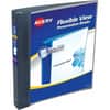 AVE17676 - Flexible View 3 Ring Binder, 1 Inch Round Rings, 1 Gray Binder (17676), 1" Binder Capacity, Letter, 8 1/2" x 11" Sheet Size, 175 Sheet Capacity, 1 2/5" Spine Width, 3 Ring, Fastener: Round Ring