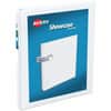 AVE19551 - Showcase Economy View Binder, 1/2" Binder Capacity, Letter, 8 1/2" x 11" Sheet Size, 100 Sheet Capacity, 3 Ring, Fastener: Round Ring, Pocket: 2, Inside Front & Back, White