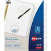 AVE23078 - Big Tab Write & Erase Dividers, 8 x Divider(s), 8 Write-on Tab(s), 8, 8 Tab(s)/Set, 8.5" Divider Width x 11" Divider Length, 3 Hole Punched, White Paper Divider, White Paper Tab(s), 0% Recycled