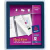 AVE47696 - Flexi-View Letter Pocket Folder, 8 1/2" x 11", 150 Sheets Capacity, 6 Internal Pocket(s), Polypropylene, Navy Blue, Non-stick, CD Holder, Durable, PVC-free, Pocket, Die-cut, 1 Each