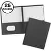 AVE47978 - Letter Report Cover, 8 1/2" x 11", 70 Sheets Capacity, 3 x 3-prong Fastener, 1/2" for Folder, 2 Internal Pocket, Black, 0% Recycled, 25 / Box