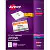 AVE74461 - Name Badges with Clips, 2.25" x 3.5" , 100 Badges (74461), Legal, 8 1/2" x 11", Durable, Reusable, Printable, Clip, Micro Perforated, White, 13 Sheets, 100 / Box