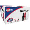 AVE98187 - Marks A Lot Permanent Markers, Regular Desk-Style, 24 Assorted, 0.1875" Chisel Marker Point, Red, Black Ink, Metal, Plastic, Classroom, Warehouse, Office, 24 / Box