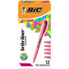 BICBL11PK - Brite Liner Highlighters, Fluorescent Pink Ink, Water Based, 12 / Dozen
