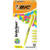 BICBL11YW - Brite Liner Highlighters, Fluorescent Yellow Ink, Water Based, 12 / Dozen