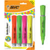 BICBLMGP41ASST - Brite Liner Grip XL Highlighters, Assorted, Fluorescent Assorted Ink, 4 / Set