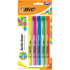 BICBLP51WASST - Brite Liner Highlighter, Assorted, 5 Pack, Chisel Marker Point Style, Fluorescent Assorted, 5 Pack