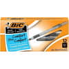 BICGSFG11BK - Fine Point Round Stic Pens, Fine Pen Point, Black Ink, Gray Barrel, 12 / Dozen