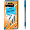 BICGSMG11BE - Round Stic Grip Ballpoint Pen, Medium Pen Point, Blue Ink, Frost Barrel, 12 / Dozen