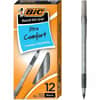 BICGSMG11BK - Round Stic Grip Ballpoint Pen, Medium Pen Point, Black Ink, Frost Barrel, 12 / Dozen