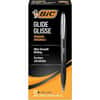 BICVCG11BK - Glide Retractable Pens, 1 mm Medium Conical Pen Point, Retractable, Black Ink, Clear Barrel, 12 / Dozen