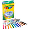CYO587813 - Thinline Washable Markers, Fine Marker Point, Washable, Black, Blue, Blue Lagoon, Brown, Gray, Green, Orange, Pink, Red, Sandy Tan, Violet, ... Ink, Water Based, 12 / Set