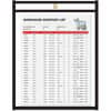 CLI46114 - Stitched Vinyl Shop Ticket Holders, Support 11" x 14" Media, Vinyl, Black, Clear, Sturdy, 25 / Box