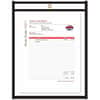 CLI46911 - Stitched Vinyl Shop Ticket Holders, Support 8.50" x 11" Media, Vinyl, Black, Clear, Sturdy, 25 / Box