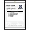 CLI46912 - Stitched Vinyl Shop Ticket Holders, Support 9" x 12" Media, Vinyl, Black, Clear, Sturdy, 25 / Box